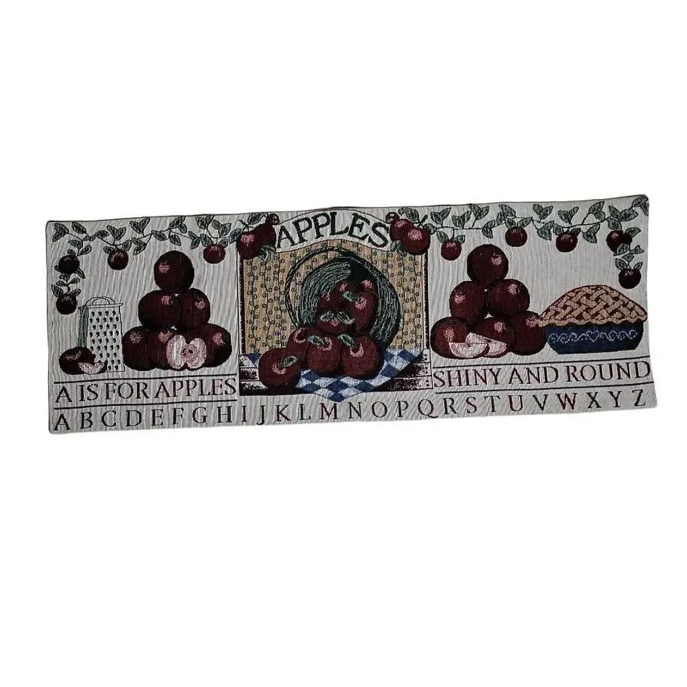 A Is For Apples Tapestry Decorative Table Runner 12x34